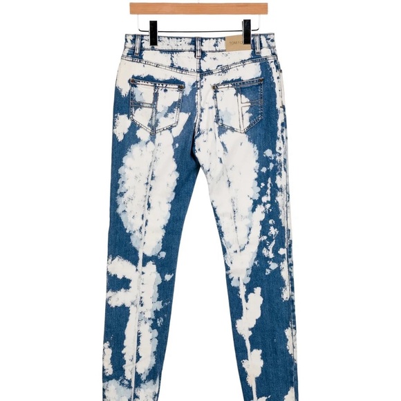 Tom Ford Blue and White Skinny Jeans